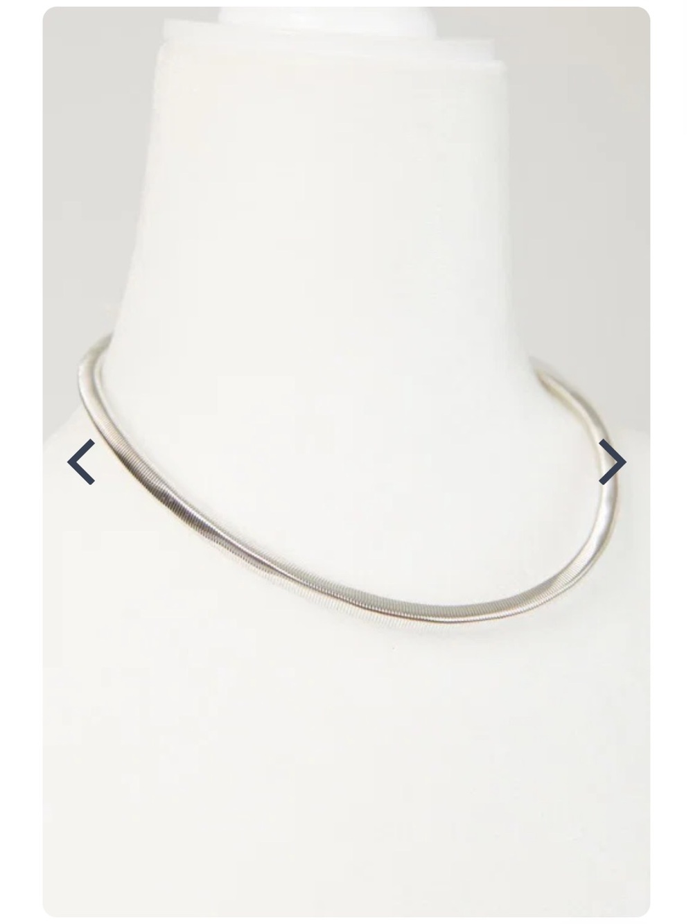 Silver Yasmine Snake Chain Choker Necklace